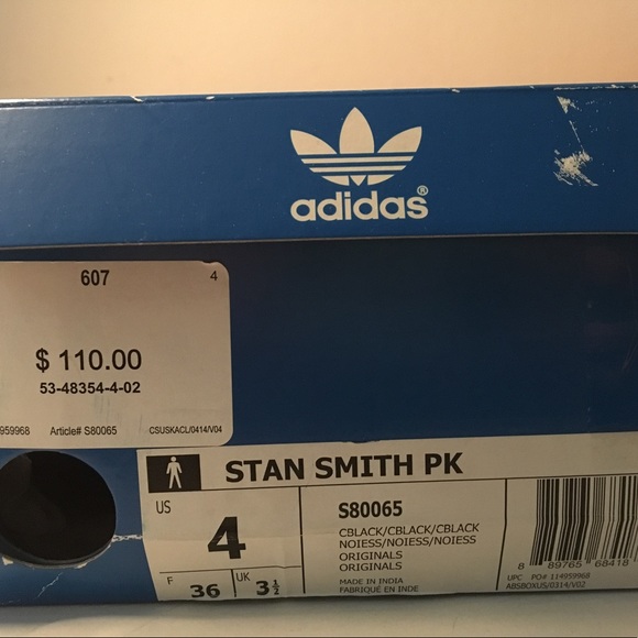 Adidas Stan Smith Black Primeknit 4y - Picture 7 of 8